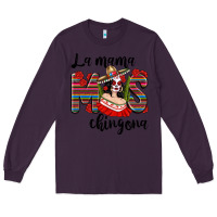 Plum La Mama Mos Chingona Long Sleeve Tee - texasbilliewilder