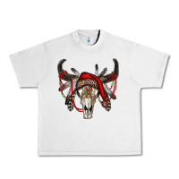 Lunar Rock Western Christmas Bull Skull Urban Heavy Tee - RanaPortraitStore
