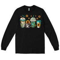 Black sunflowers coffee cups Long Sleeve Tee - Jasminsmagicworld