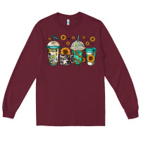 Burgundy sunflowers coffee cups Long Sleeve Tee - Jasminsmagicworld
