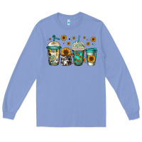 Colony Blue sunflowers coffee cups Long Sleeve Tee - Jasminsmagicworld