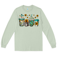 Matcha sunflowers coffee cups Long Sleeve Tee - Jasminsmagicworld
