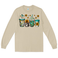 Mushroom sunflowers coffee cups Long Sleeve Tee - Jasminsmagicworld