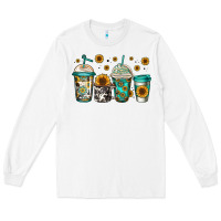 White sunflowers coffee cups Long Sleeve Tee - Jasminsmagicworld