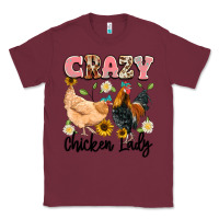 Burgundy crazy chicken lady Classic Tee - Artiststas