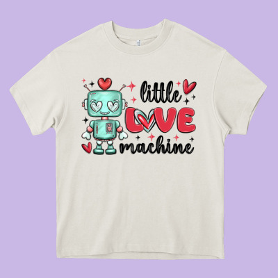 Little Love Machine Heavy Core Tee Designed By Maliassmallbusiness