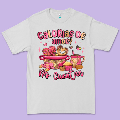 Calorias De Amor No Cuentan Mexican Valentines Day Premium Tee Designed By Maliassmallbusiness