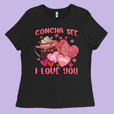 Concha See Te Amo  I Love You Ladies Tee Designed By Maliassmallbusiness