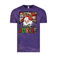 Cloud Purple Christmas junkie Santa Claus Vintage Tee - Jasminsmagicworld