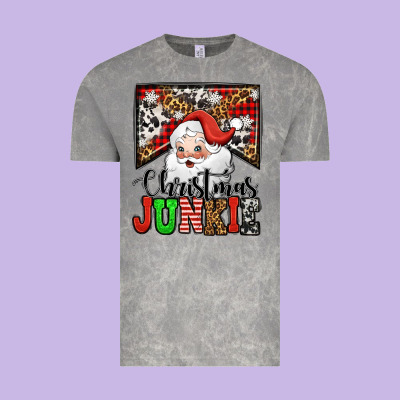 Christmas Junkie Santa Claus Vintage Tee Designed By Jasminsmagicworld