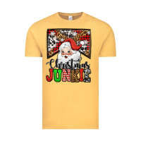 Vintage Mustard Christmas junkie Santa Claus Vintage Tee - Jasminsmagicworld
