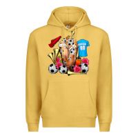 Antique Gold Soccer Cold Drink Frappe Premium Hoodie - FaDigitalArtStudio