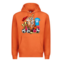 Carrot Soccer Cold Drink Frappe Premium Hoodie - FaDigitalArtStudio