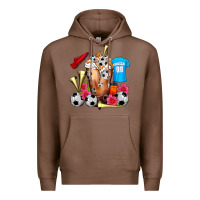 Chestnut Soccer Cold Drink Frappe Premium Hoodie - FaDigitalArtStudio