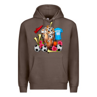 Coffee Soccer Cold Drink Frappe Premium Hoodie - FaDigitalArtStudio