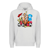 Dove Grey Soccer Cold Drink Frappe Premium Hoodie - FaDigitalArtStudio