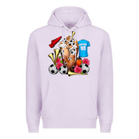 Lilac Soccer Cold Drink Frappe Premium Hoodie - FaDigitalArtStudio
