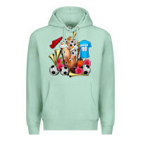 Seafoam Soccer Cold Drink Frappe Premium Hoodie - FaDigitalArtStudio