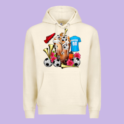Soccer Cold Drink Frappe Premium Hoodie Designed By Fadigitalartstudio