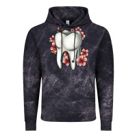 Cloud Black floral tooth Vintage Hoodie - Jasminsmagicworld