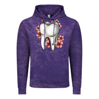 Cloud Purple floral tooth Vintage Hoodie - Jasminsmagicworld