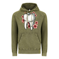 Vintage Olive floral tooth Vintage Hoodie - Jasminsmagicworld