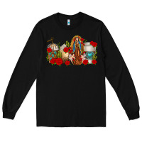 Black Lady of Guadalupe Coffee Cups Long Sleeve Tee - texasbilliewilder