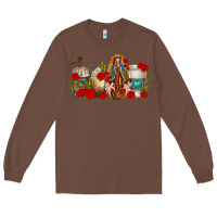 Chestnut Lady of Guadalupe Coffee Cups Long Sleeve Tee - texasbilliewilder