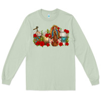 Matcha Lady of Guadalupe Coffee Cups Long Sleeve Tee - texasbilliewilder
