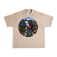 French Oak Black Angus Family Urban Heavy Tee - RanaPortraitStore