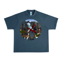 Midnight Navy Black Angus Family Urban Heavy Tee - RanaPortraitStore