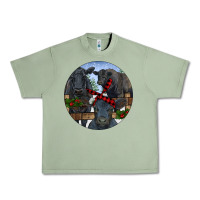 Oil Green Black Angus Family Urban Heavy Tee - RanaPortraitStore