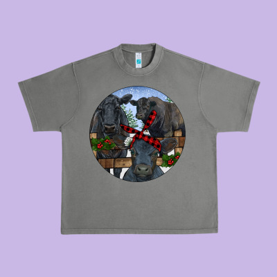 Black Angus Family Urban Heavy Tee Designed By Ranaportraitstore