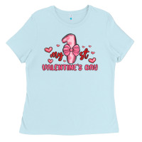 Baby Blue my first valentines day Ladies Tee - MaliasSmallBusiness