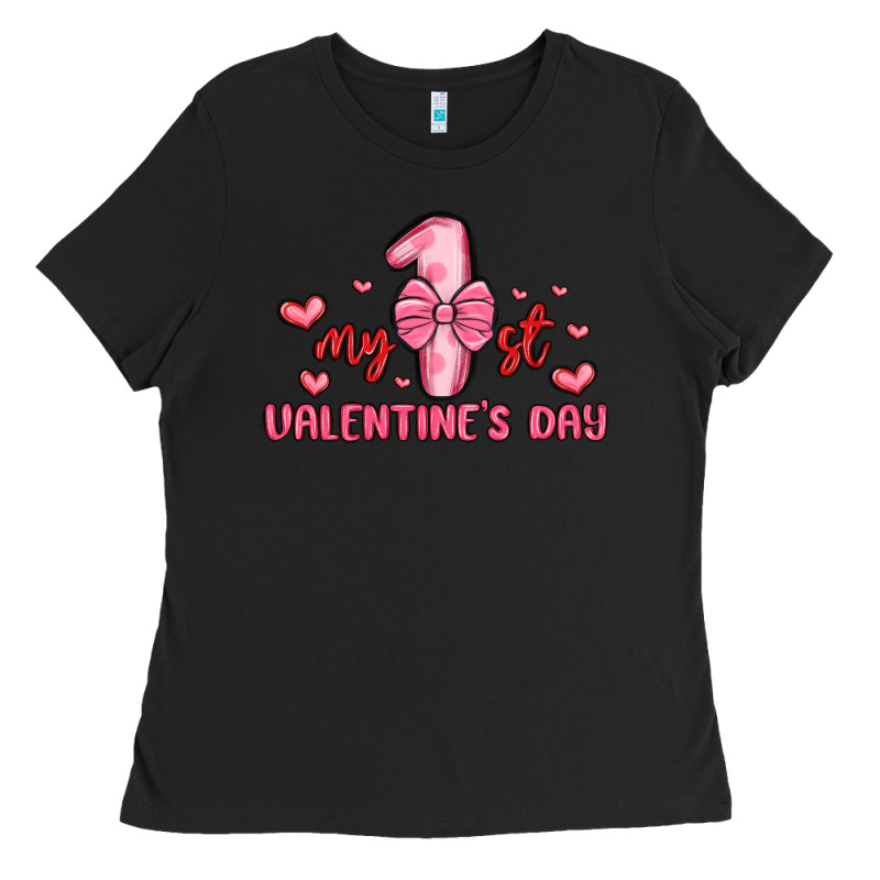 My First Valentines Day Ladies Tee by MaliasSmallBusiness | Teevron