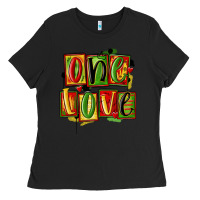 Black one love juneteenth Ladies Tee - MaliasSmallBusiness