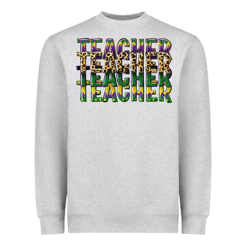 Teacher Mardi Gras Heavyweight Sweatshirt by CowGirlArtShop | Teevron
