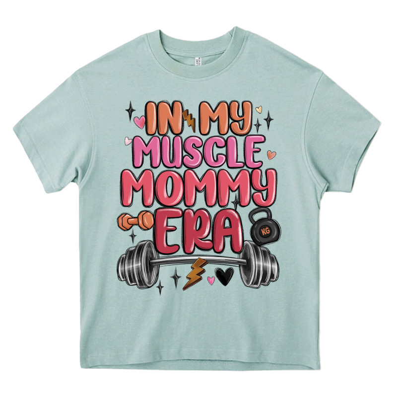 In My Muscle Mommy Era Heavy Core Tee by MaliasSmallBusiness | Teevron