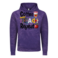 Cloud Purple coffee teach repeat Vintage Hoodie - BarkalooDesign