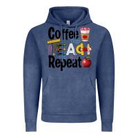 Vintage Denim coffee teach repeat Vintage Hoodie - BarkalooDesign