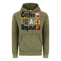 Vintage Olive coffee teach repeat Vintage Hoodie - BarkalooDesign