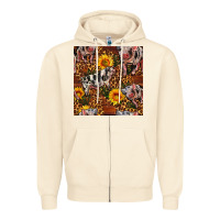 Western Spotted Pig With Sunflowers Seamless Zipper Hoodie | Teevron