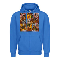 True Royal Western Spotted Pig With Sunflowers Seamless Zipper Hoodie - FaDigitalArtStudio