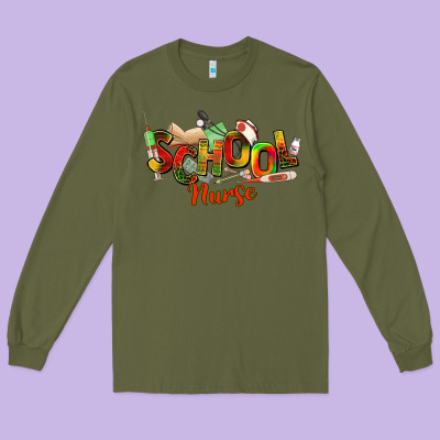 School Nurse Juneteenth Long Sleeve Tee Designed By Nancycooperartshop