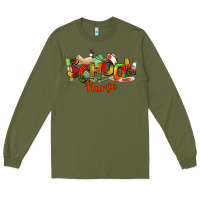 Army Green school nurse juneteenth Long Sleeve Tee - NancyCooperArtShop