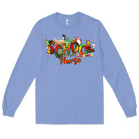Colony Blue school nurse juneteenth Long Sleeve Tee - NancyCooperArtShop