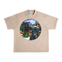 French Oak Black Angus Cattle and Calf Christmas Urban Heavy Tee - RanaPortraitStore