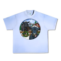 Grape Ice Black Angus Cattle and Calf Christmas Urban Heavy Tee - RanaPortraitStore