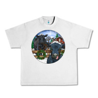 Lunar Rock Black Angus Cattle and Calf Christmas Urban Heavy Tee - RanaPortraitStore