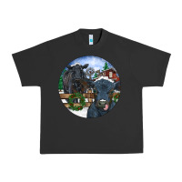 Pigment Black Black Angus Cattle and Calf Christmas Urban Heavy Tee - RanaPortraitStore
